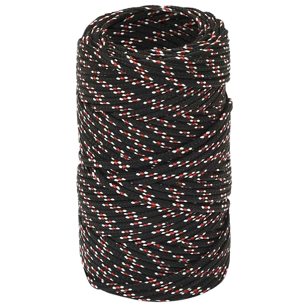 vidaXL Universaltau i polypropylen 2 mm 25 m Svart og Rød PP v:9111041