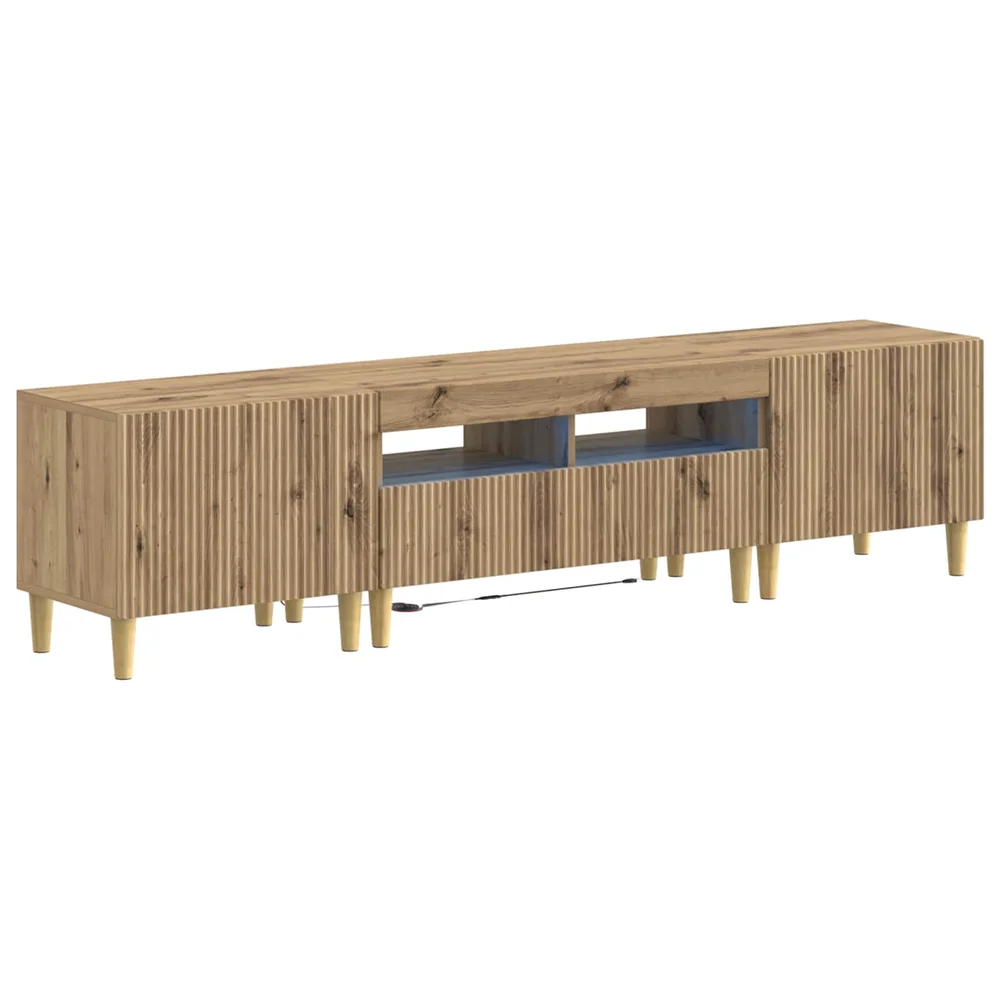 vidaXL 3-delt LED TV-skap ARNHEM 3 stk. Artisan eik Konstruert tre v:7589428 vidaXL 3-delt LED TV-skap ARNHEM 3 stk. Artisan eik Konstruert tre v:7589428