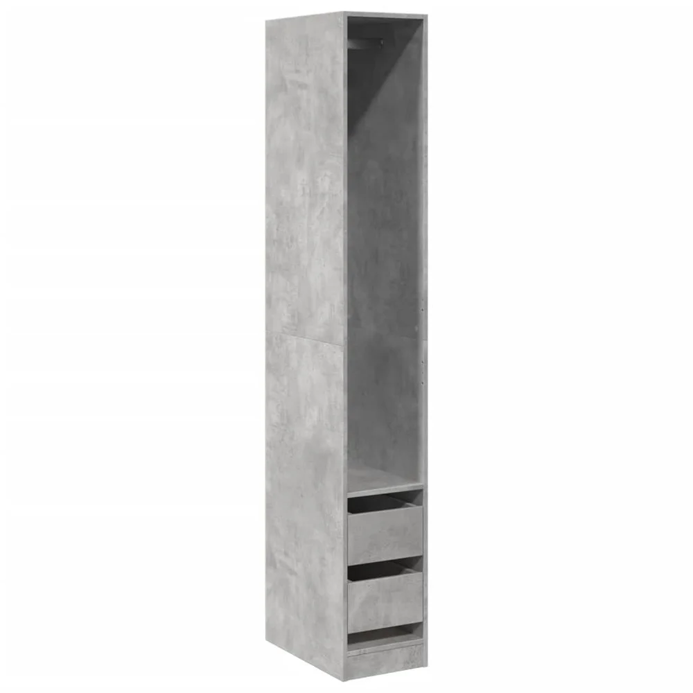 vidaXL Garderobe betonggrå 30x50x200 cm konstruert tre v:7130244