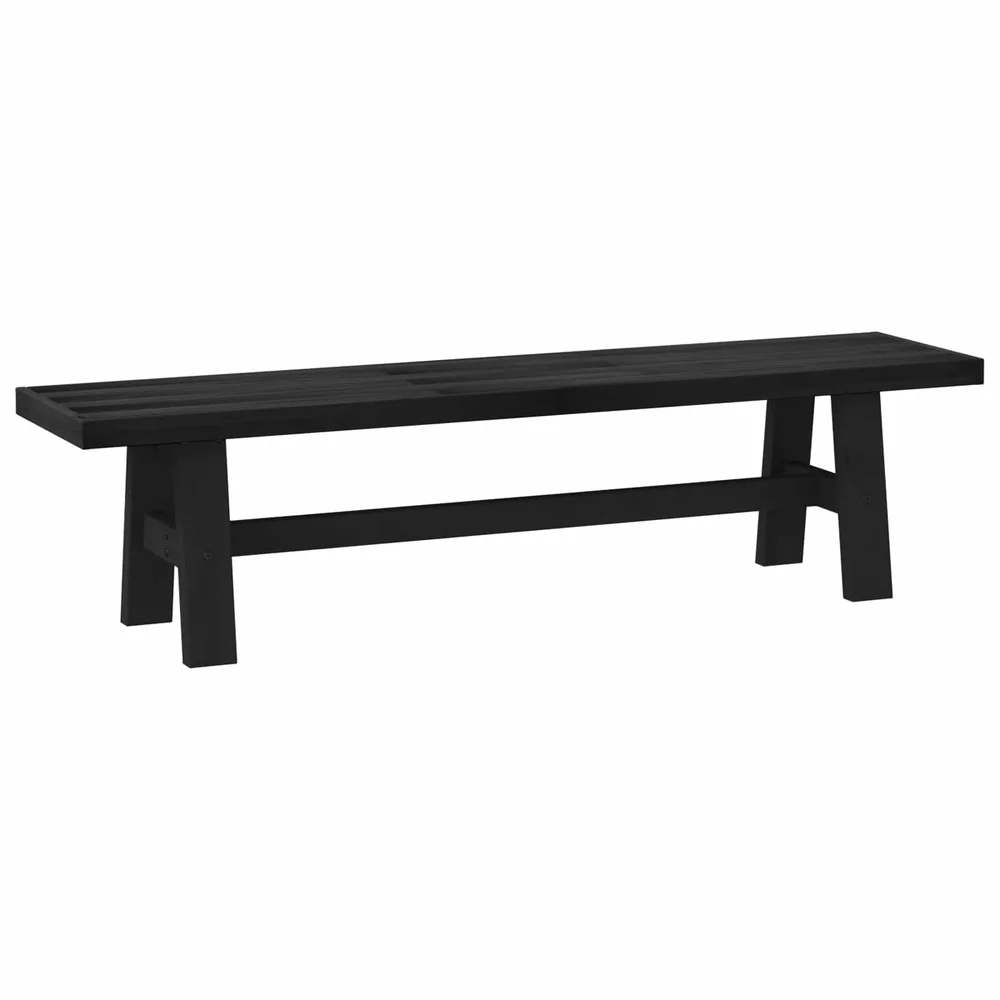 vidaXL Spisebenk NOAIN 160 x 41 x 45 cm Massiv furu Svart v:2262259 vidaXL Spisebenk NOAIN 160 x 41 x 45 cm Massiv furu Svart v:2262259