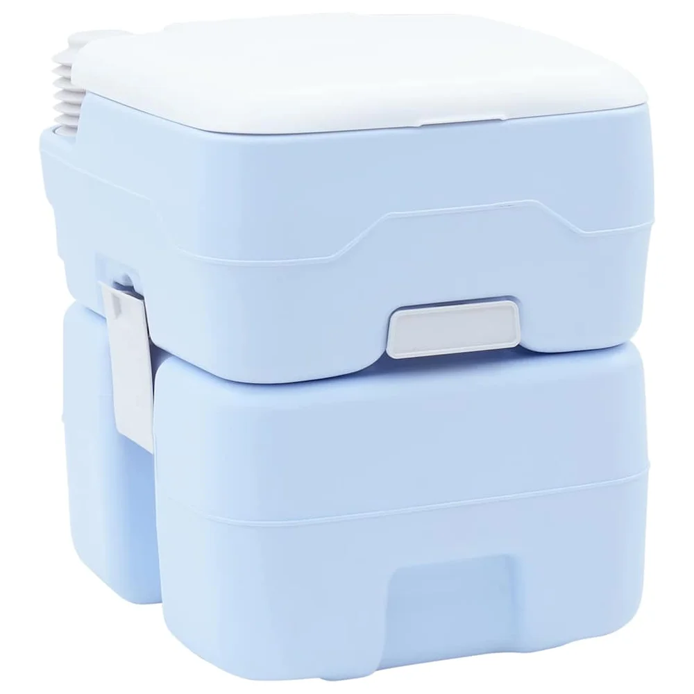 vidaXL Camping toalett Lys blå og hvit 41,5 x 36,5 x 42 cm Polyethylen v:7334393 vidaXL Camping toalett Lys blå og hvit 41,5 x 36,5 x 42 cm Polyethylen v:7334393