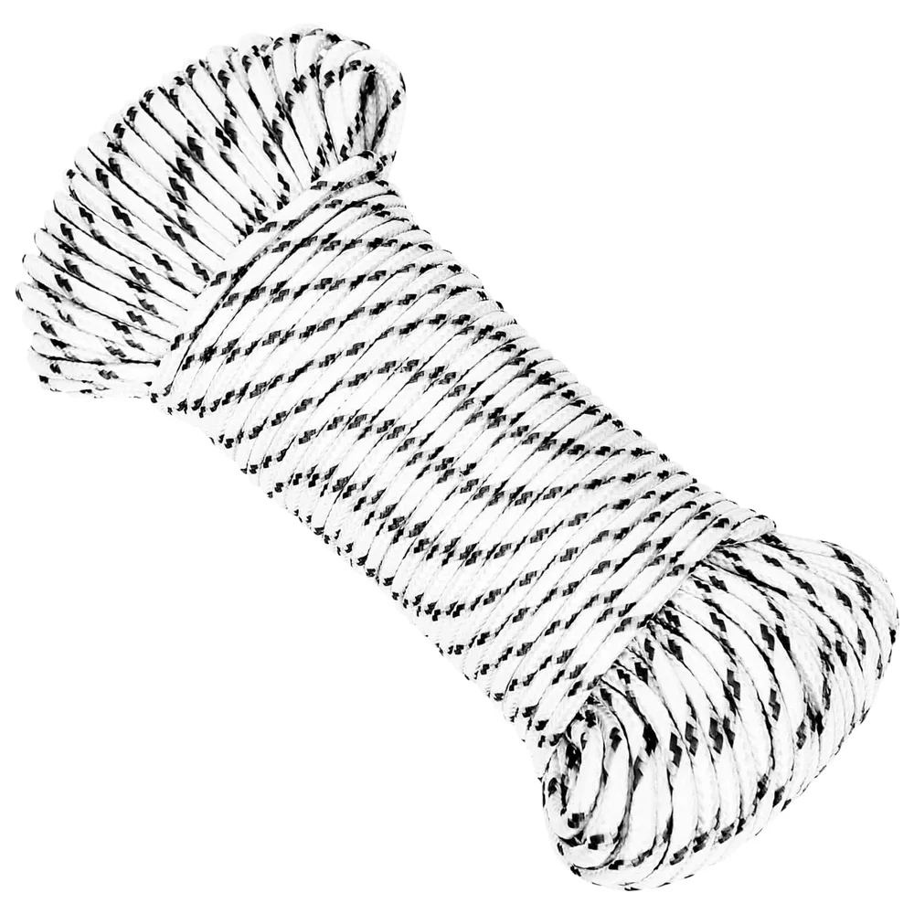 vidaXL Allsidig brukstau 4 mm 250 m Hvit Polyester v:9275663