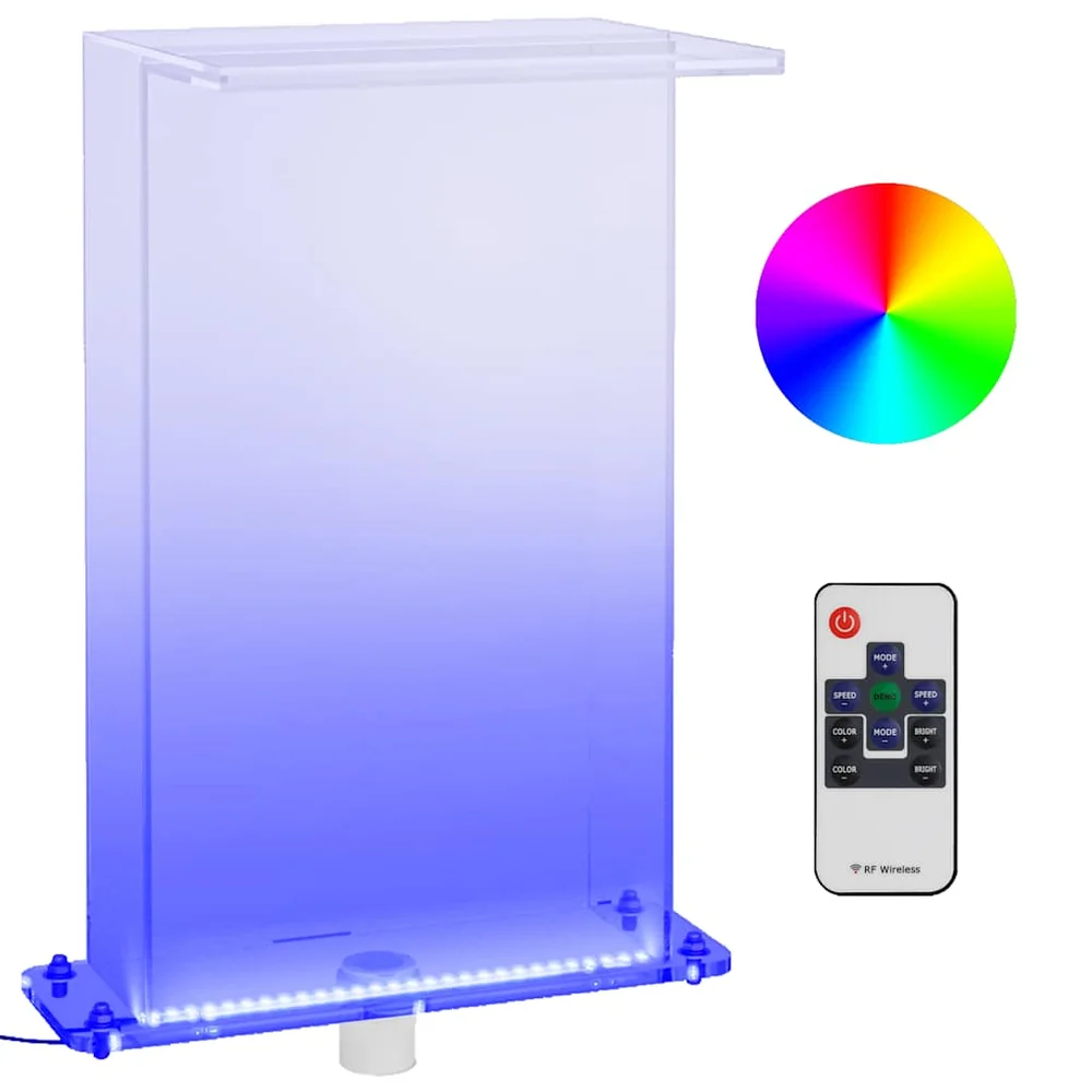 vidaXL Bassengfontene med RGB LED akryl 51 cm v:2142838 vidaXL Bassengfontene med RGB LED akryl 51 cm v:2142838