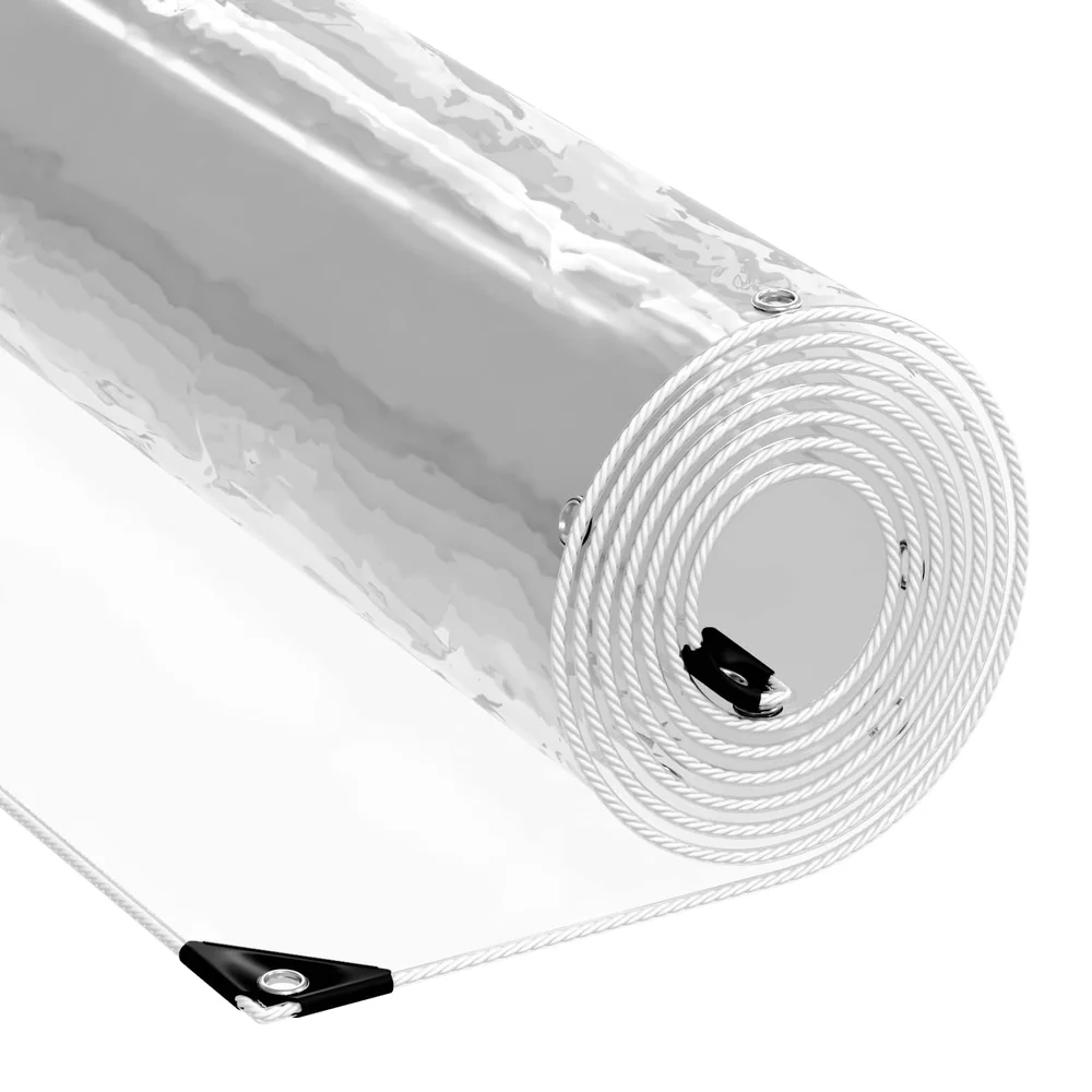 vidaXL Duk 350 gsm Gjennomsiktig 1,5 x 20 m PVC v:3764554
