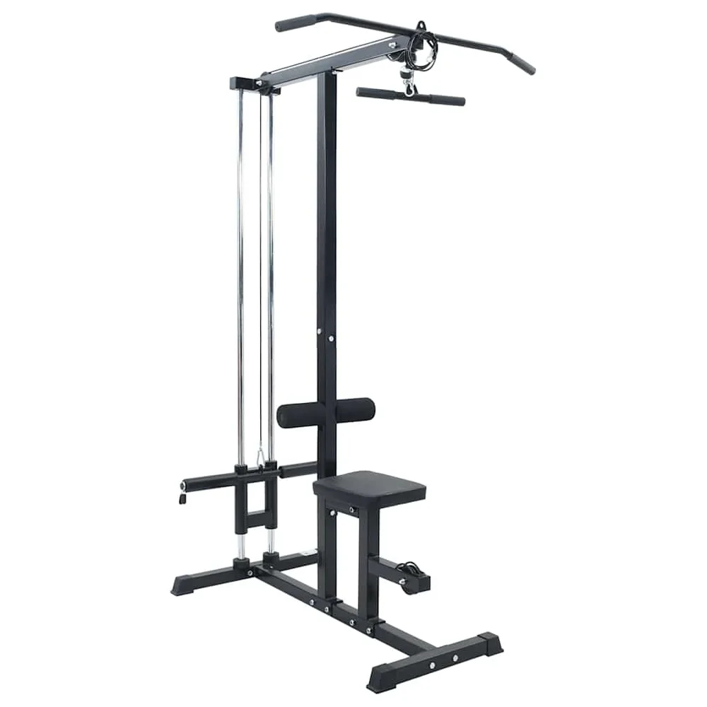 vidaXL Nedtrekksapparat Svart 110 x 70 x 187 cm Pulverlakkert stål v:7187030