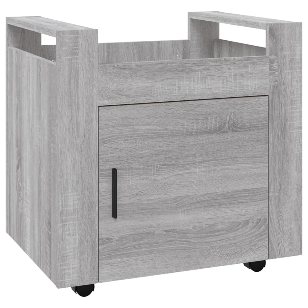 vidaXL Tralle til skrivebord grå eik 60x45x60 cm konstruert tre v:6719266