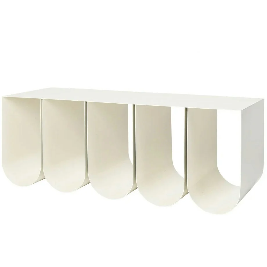Curved Bench Benk, Beige v:2906208 Curved Bench Benk, Beige v:2906208