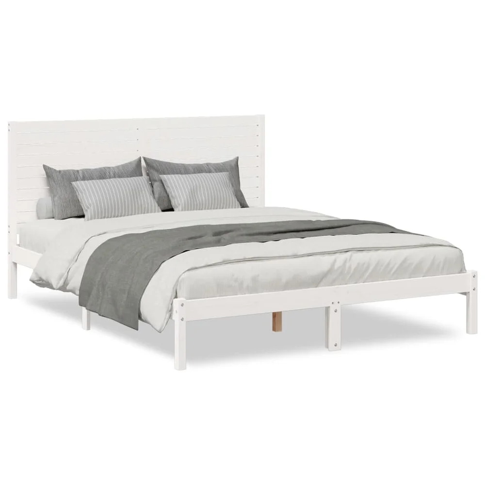 vidaXL Ekstra lang sengeramme uten madrass hvit 140×220 cm heltre v:3310549 vidaXL Ekstra lang sengeramme uten madrass hvit 140×220 cm heltre v:3310549